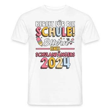 Parents Écolier École primaire Première classe Inscription - T-shirt homme - blanc - Devant - AI Model Male 178 dark (178cm)