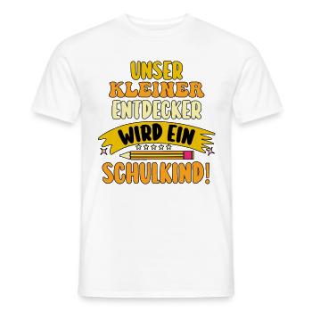 Eltern Schulkind Grundschule Erste Klasse Einschul - Männer T-Shirt - Weiß - Vorne - AI Model Male 178 dark (178cm)