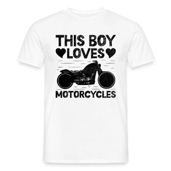 Ce garçon aime les motos Moto - T-shirt homme - blanc - Devant - AI Model Male 178 dark (178cm)