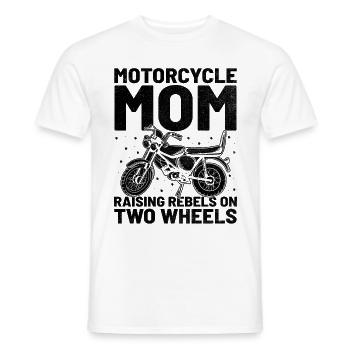 Motorcycle Mom Raising Rebels On Two Wheels - Men's T-Shirt - white - Front - AI Model Male 178 dark (178cm)
