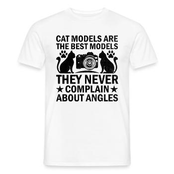 Cat Photographers Cat Lovers Photograpy Cats Photo - Men's T-Shirt - white - Front - AI Model Male 178 dark (178cm)