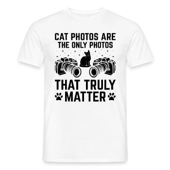Chat Photographes Chat Amoureux Des Chats Photo - T-shirt homme - blanc - Devant - AI Model Male 178 dark (178cm)