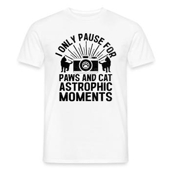 Chat Photographes Chat Amoureux Des Chats Photo - T-shirt homme - blanc - Devant - AI Model Male 178 dark (178cm)