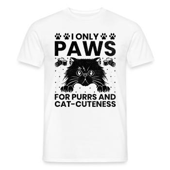 Chat Photographes Chat Amoureux Des Chats Photo - T-shirt homme - blanc - Devant - AI Model Male 178 dark (178cm)