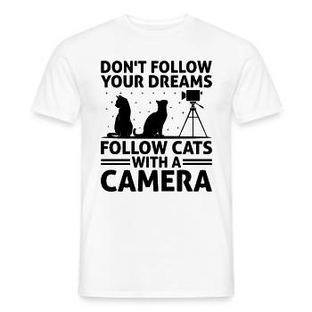 Cat Photographers Cat Lovers Photograpy Cats Photo - Men's T-Shirt - white - Front - AI Model Male 178 dark (178cm)