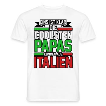 Italie Italien Papa Père Italien Italie - T-shirt homme - blanc - Devant - AI Model Male 178 dark (178cm)