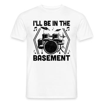 I'll Be In The Basement Drumming Drum Drummer - Men's T-Shirt - white - Front - AI Model Male 178 dark (178cm)