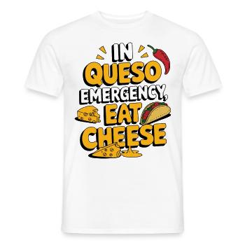 À Queso Emergency Manger du fromage Funny Food Lover - T-shirt homme - blanc - Devant - AI Model Male 178 dark (178cm)