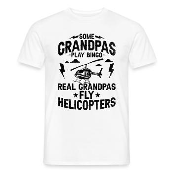 Einige Opas spielen Bingo Echte Opas Fly Helicop - Männer T-Shirt - Weiß - Vorne - AI Model Male 178 dark (178cm)