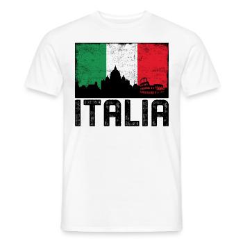 Italia - T-shirt homme - blanc - Devant - AI Model Male 178 dark (178cm)