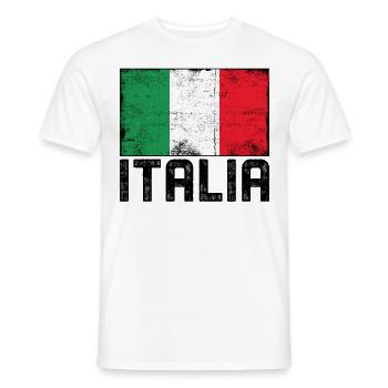 Italia - T-shirt homme - blanc - Devant - AI Model Male 178 dark (178cm)