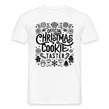 Offizieller Weihnachtsplätzchen-Taster Backen Gebäck Auflaufen - Männer T-Shirt - Weiß - Vorne - AI Model Male 178 dark (178cm)