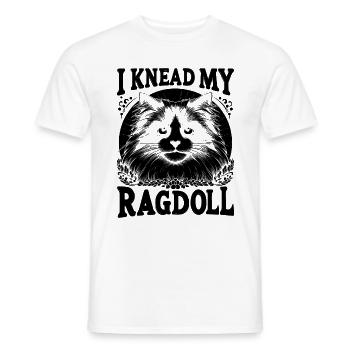 I Knead My Ragdoll Ragdolls Cat Lover - Men's T-Shirt - white - Front - AI Model Male 178 dark (178cm)