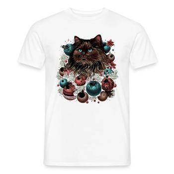Ragdoll Boule de Noël Amoureux des chats Ragdolls Chats - T-shirt homme - blanc - Devant - AI Model Male 178 dark (178cm)