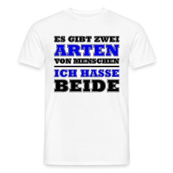 Es gibt zwei arten von Menschen - Männer T-Shirt - Weiß - Vorne - AI Model Male 178 dark (178cm)