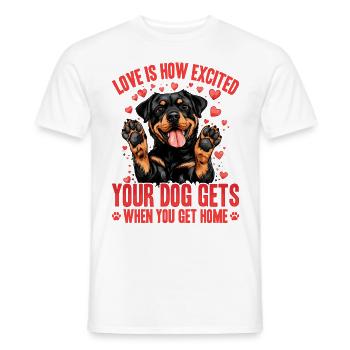 Funny Rottweiler Lover Dog Owner - Men's T-Shirt - white - Front - AI Model Male 178 dark (178cm)