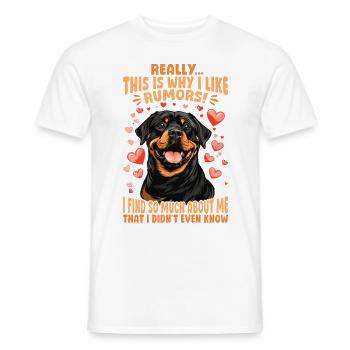 Funny Rottweiler Lover Dog Owner - Men's T-Shirt - white - Front - AI Model Male 178 dark (178cm)