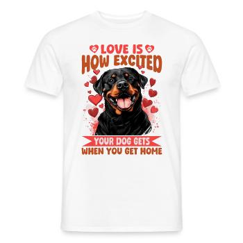 Funny Rottweiler Lover Dog Owner - Men's T-Shirt - white - Front - AI Model Male 178 dark (178cm)