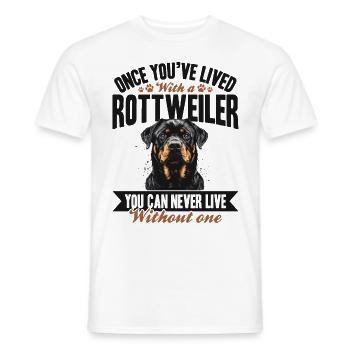 Funny Rottweiler Lover Dog Owner - Men's T-Shirt - white - Front - AI Model Male 178 dark (178cm)