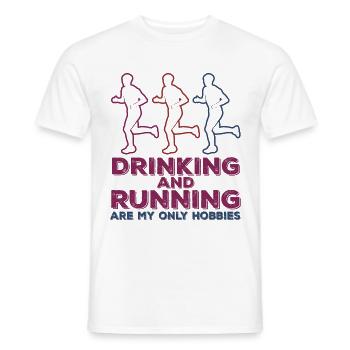 Bière de jogging - T-shirt homme - blanc - Devant - AI Model Male 178 dark (178cm)