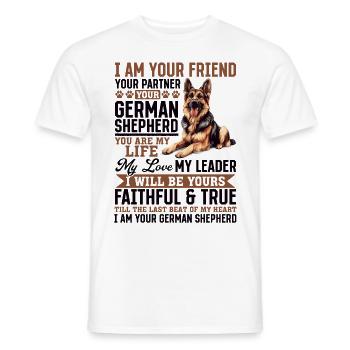 German Shepherd Lover Dog Owner - Männer T-Shirt - Weiß - Vorne - AI Model Male 178 dark (178cm)