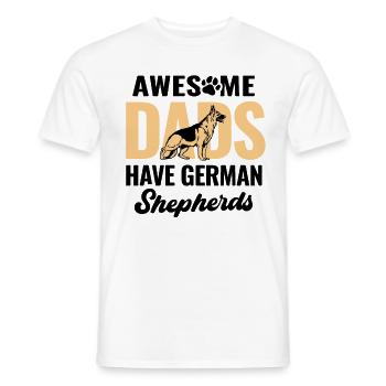 Tolle Väter haben Deutsche Schäferhunde Hundeliebhaber Germa - Männer T-Shirt - Weiß - Vorne - AI Model Male 178 dark (178cm)