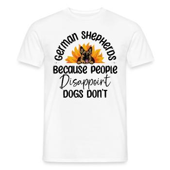 German Shepherds Because People Disappoint Dogs Do - Men's T-Shirt - white - Front - AI Model Male 178 dark (178cm)