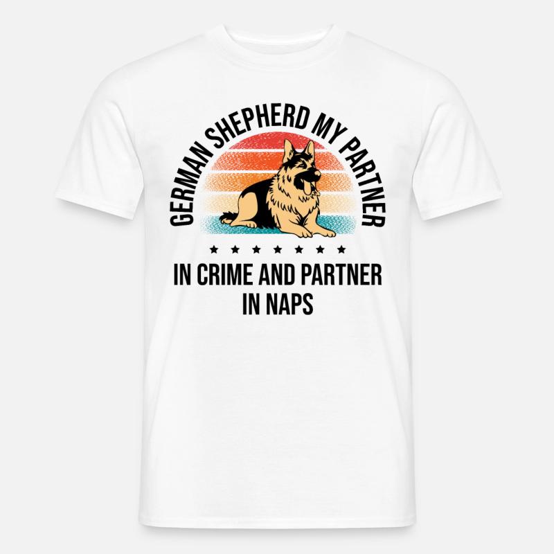 Pastore Tedesco Il Mio Partner Nel Crimine E Partner In - T-shirt uomo - bianco