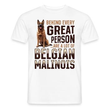 Belgian Malinois Dog Owner - Men's T-Shirt - white - Front - AI Model Male 178 dark (178cm)