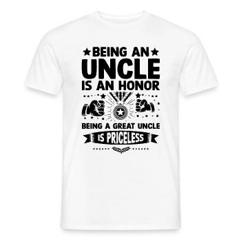 Being An Uncle Is An Honor Being A Great Uncle Is - Men's T-Shirt - white - Front - AI Model Male 178 dark (178cm)