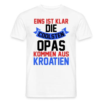 Croats, Croats, Grandpa, Grandpa, Hrvatska, Croatia - Men's T-Shirt - white - Front - AI Model Male 178 dark (178cm)