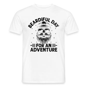 Beardiful Dad For An Adventure Beard Facial Hair - Men's T-Shirt - white - Front - AI Model Male 178 dark (178cm)