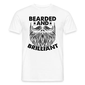 Barbu Et Brillant Barbu Amoureux Barbe Homme - T-shirt homme - blanc - Devant - AI Model Male 178 dark (178cm)