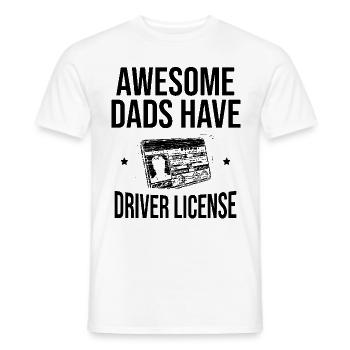 Des papas géniaux ont un permis de conduire à l’école de conduite - T-shirt homme - blanc - Devant - AI Model Male 178 dark (178cm)
