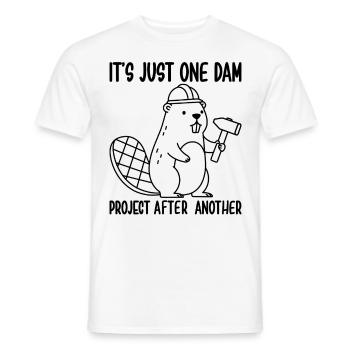 It's Just one Dam Project After Another - Männer T-Shirt - Weiß - Vorne - AI Model Male 178 dark (178cm)