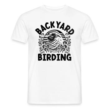 Backyard Birding Watching Birdwatching Birder - Men's T-Shirt - white - Front - AI Model Male 178 dark (178cm)