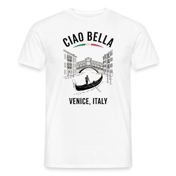 Ciao Bella Venice Italy - Men's T-Shirt - white - Front - AI Model Male 178 dark (178cm)