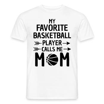 Basketball Mom Saying Basketball Mom - Men's T-Shirt - white - Front - AI Model Male 178 dark (178cm)