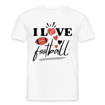 J’adore le dicton du football américain - T-shirt homme - blanc - Devant - AI Model Male 178 dark (178cm)