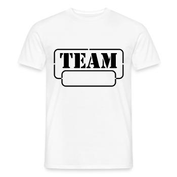 Personnalisation d'équipe - T-shirt homme - blanc - Devant - AI Model Male 178 dark (178cm)