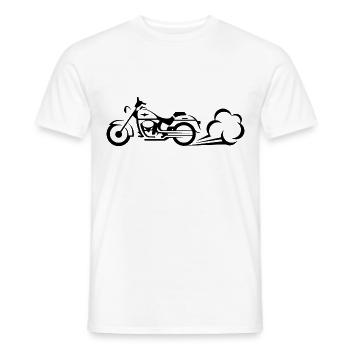 Moto - T-shirt homme - blanc - Devant - AI Model Male 178 dark (178cm)