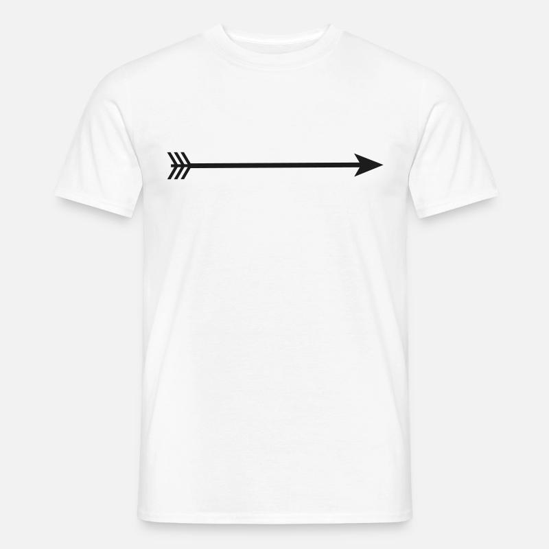 Pil Symboler Tegn - Mænd T-shirt - hvid