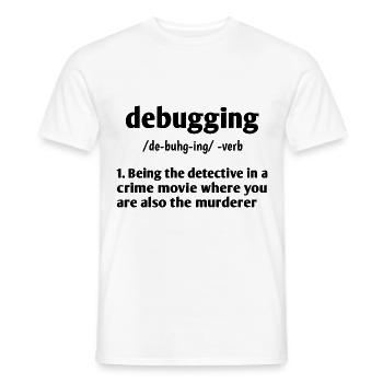 Debugging Noun Definition Coder Programmer Compute - Männer T-Shirt - Weiß - Vorne - AI Model Male 178 dark (178cm)