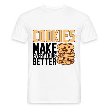 Cookies Make Everything Better 4 - Men's T-Shirt - white - Front - AI Model Male 178 dark (178cm)