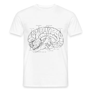 Gehirn - Männer T-Shirt - Weiß - Vorne - AI Model Male 178 dark (178cm)