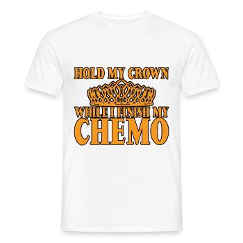 Tenez ma couronne pendant que je termine ma chimio 24 - T-shirt homme - blanc - Devant - AI Model Male 178 dark (178cm)