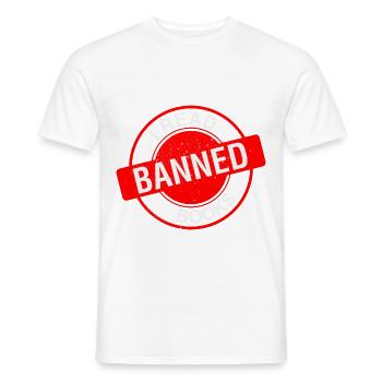 I Read Banned Books 50 - Men's T-Shirt - white - Front - AI Model Male 178 dark (178cm)