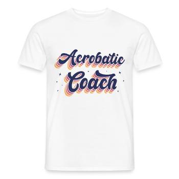 Retro Graphic Gymnast Gymnastics Acrobat Acrobatic - Männer T-Shirt - Weiß - Vorne - AI Model Male 178 dark (178cm)