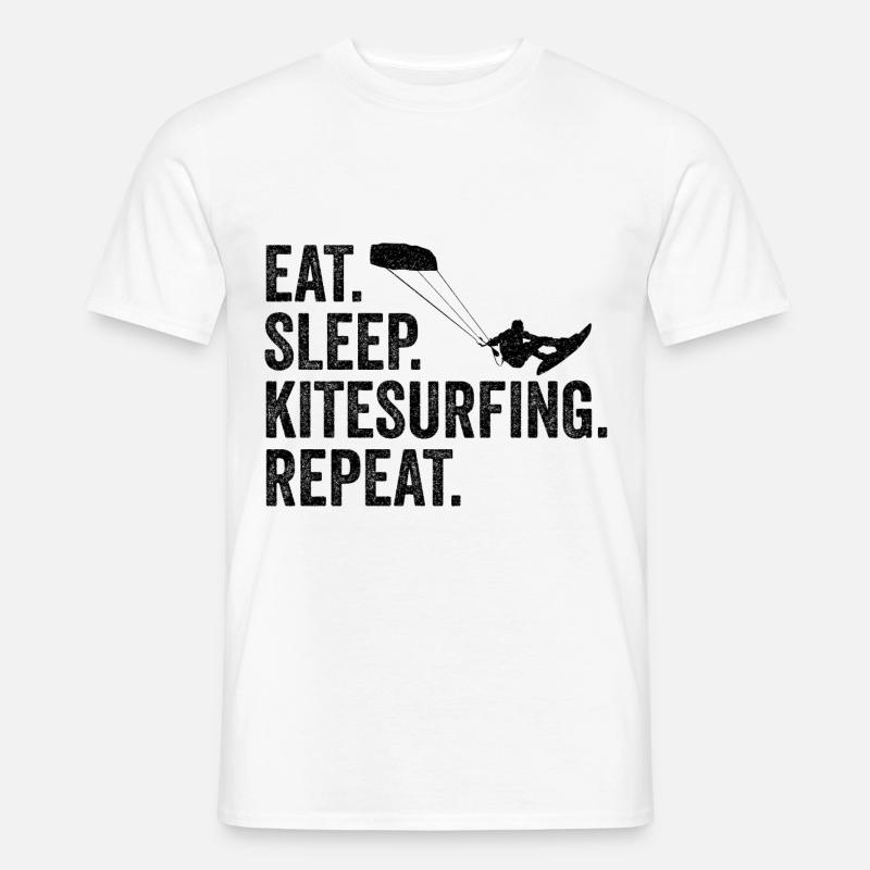 Kitesurfen Surfer Kite Geschenk - Männer T-Shirt - Weiß