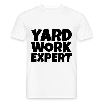 Yard Work Expert 4 - Men's T-Shirt - white - Front - AI Model Male 178 dark (178cm)